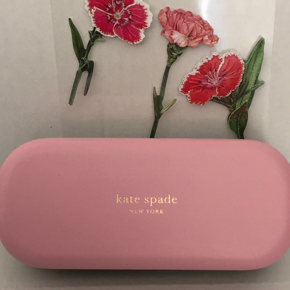 Kate Spade hard glass case with cleaning cloth - Picture 1 of 7